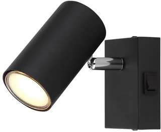 Opbouwspot / Wandspot ROBBY 1-lichts GU10 från Globo i Svart – produktbild 1 av 2