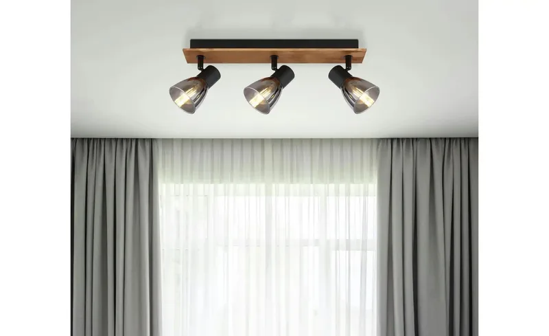 Opbouwspots CLAUDE 3-lichts E14 50cm by Globo in Matt zwart – product photo 2 of 3