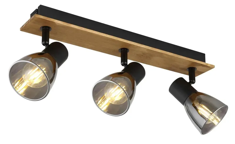Opbouwspots CLAUDE 3-lichts E14 50cm by Globo in Matt zwart – product photo 3 of 3