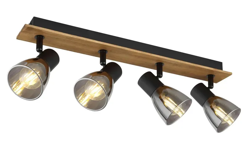 Opbouwspots CLAUDE 4-lichts Matt E14 by Globo in Black – product photo 2 of 3