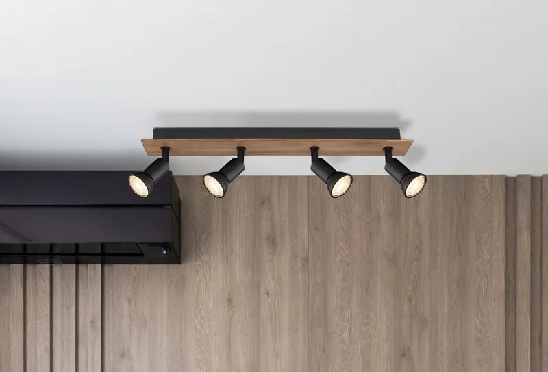 Opbouwspots DREW 4-lichts GU10 by Globo in Matt zwart – product photo