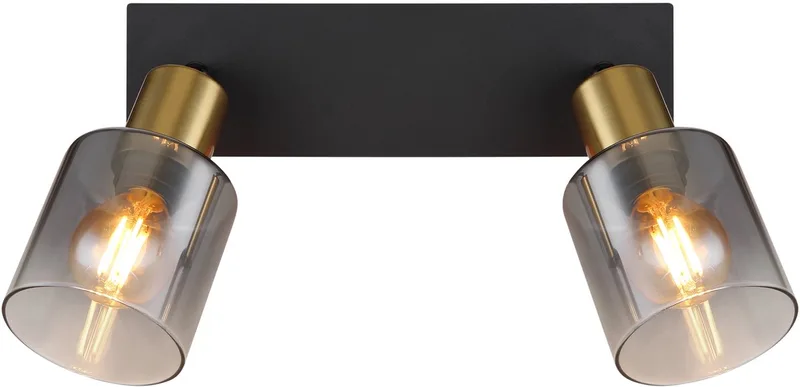 Opbouwspots HOLLSY 2-lichts E14 40cm de Globo en Noir – photo produit 1 sur 3