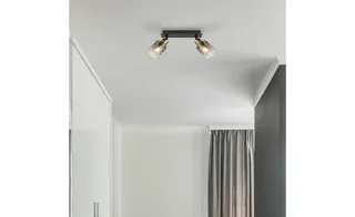 Opbouwspots HOLLSY 2-lichts E14 40cm de Globo en Noir – photo produit 2 sur 3
