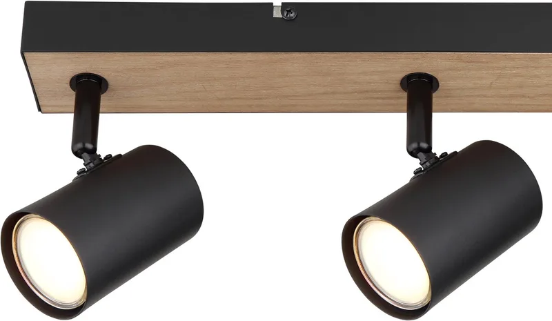 Opbouwspots ROBBY 3-lichts GU10 41cm von Globo in Schwarz – Produktfoto