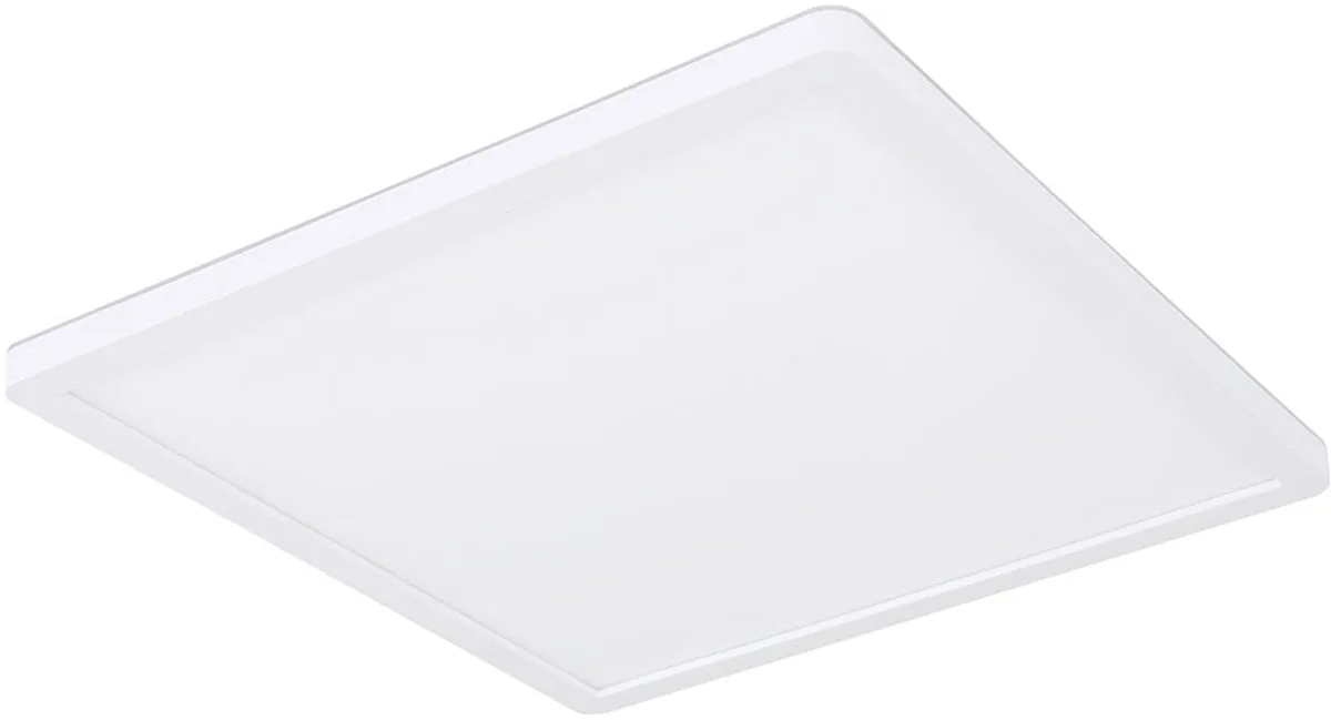 Plafondlamp badkamer LED plafondlamp IP44 LED paneel, 3 niveaus via wandschakelaar, achtergrondverlichting, wit, 18W 1600Lm warm wit, LxH 29,4x2,5 de Globo en Blanc – photo produit