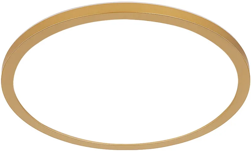 Plafondlamp badkamerlamp plafondlamp woonkamerlamp eetkamerlamp, messing wit, achtergrondverlichting IP44 geheugenfunctie dimbaar, 18W 1600Lm 3000K warm wit, D 29,4 cm de Globo en Blanc – photo produit