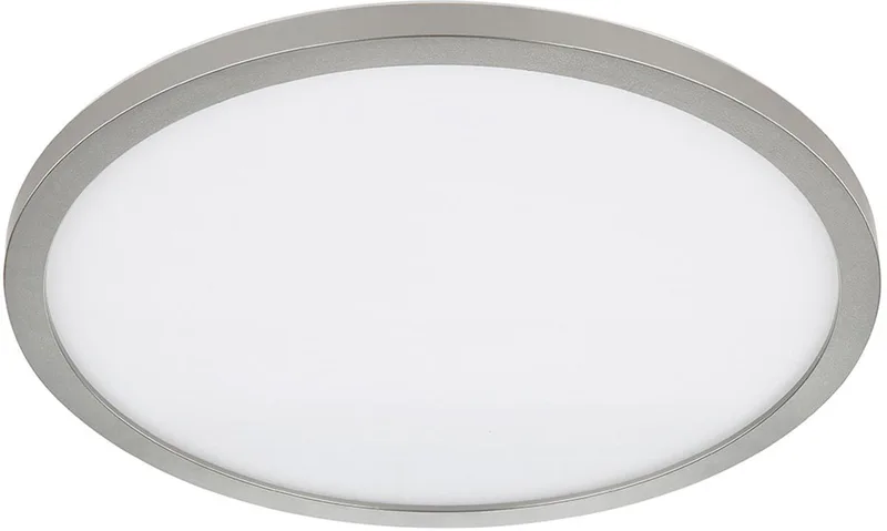 Plafondlamp Badkamerlamp Woonkamerlamp Eetkamerlamp, kunststof wit nikkel mat, dimbare memoryfunctie achtergrondverlichting, 1x LED 24W 2300Lm 3000K warm wit, D 42 cm de Globo en Blanc – photo produit