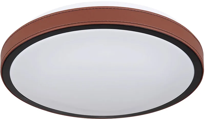 Plafondlamp CCT Ronde lamp Woonkamerverlichting LED plafondlamp, aluminium, metaal, acryl, 1x LED 12 watt 637 lumen warm wit-koud wit, D 30 cm de Globo en Marron – photo produit