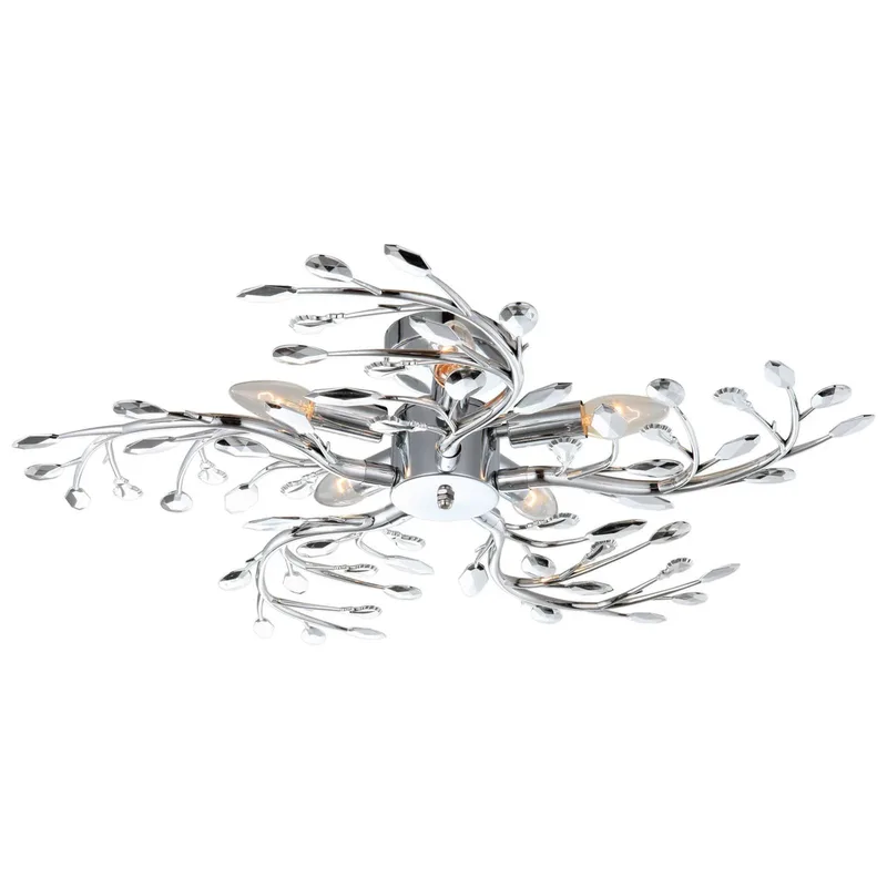 Plafondlamp Flash van metaal, Ø 65 cm de Globo en Chrome – photo produit