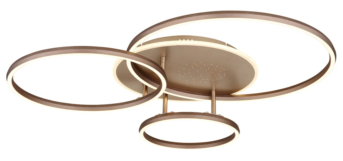 Plafondlamp Glintia L 81 cm brons goud von Globo – Produktfoto