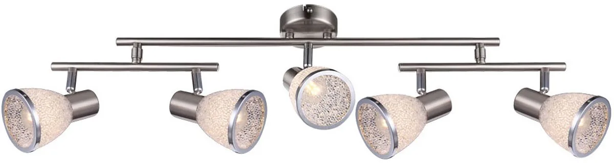 Plafondlamp Globo Rachel LED - Nikkel mat/Chroom - 5 lichts från Globo i Krom – produktbild