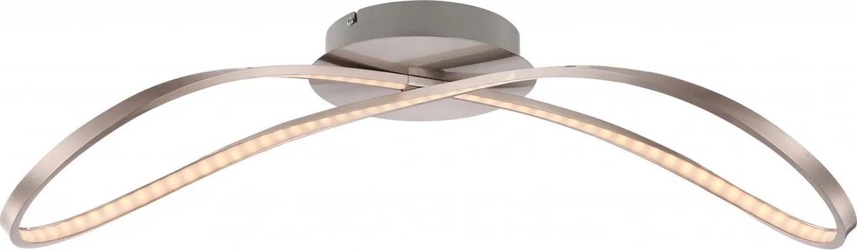 Plafondlamp Globo Una LED - Nikkel mat/Kunststof fra Globo i Nikkel mat – produktbillede