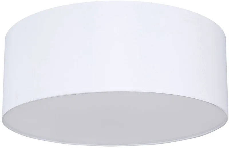Plafondlamp Kaplamp Woonkamerlamp Slaapkamerlamp, luidspreker Metalen textiel 3 vlammen E27, DxH 40x17,5cm von Globo in Weiß – Produktfoto