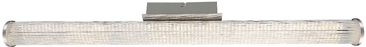 Plafondlamp keukenlamp LED plafondlamp halverlichting chroom, helder glas, 18W 1710lm 3000K, LxBxH 79,5x6,2x10 cm fra Globo i Duidelijk – produktbillede