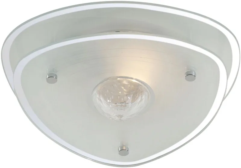 Plafondlamp kristal glazen plafondlamp woonkamerlamp hallamp, metaal chroom, gesatineerd glas, 1x E27, LxBxH 28 x 28 x 10 cm de Globo en Duidelijk – photo produit
