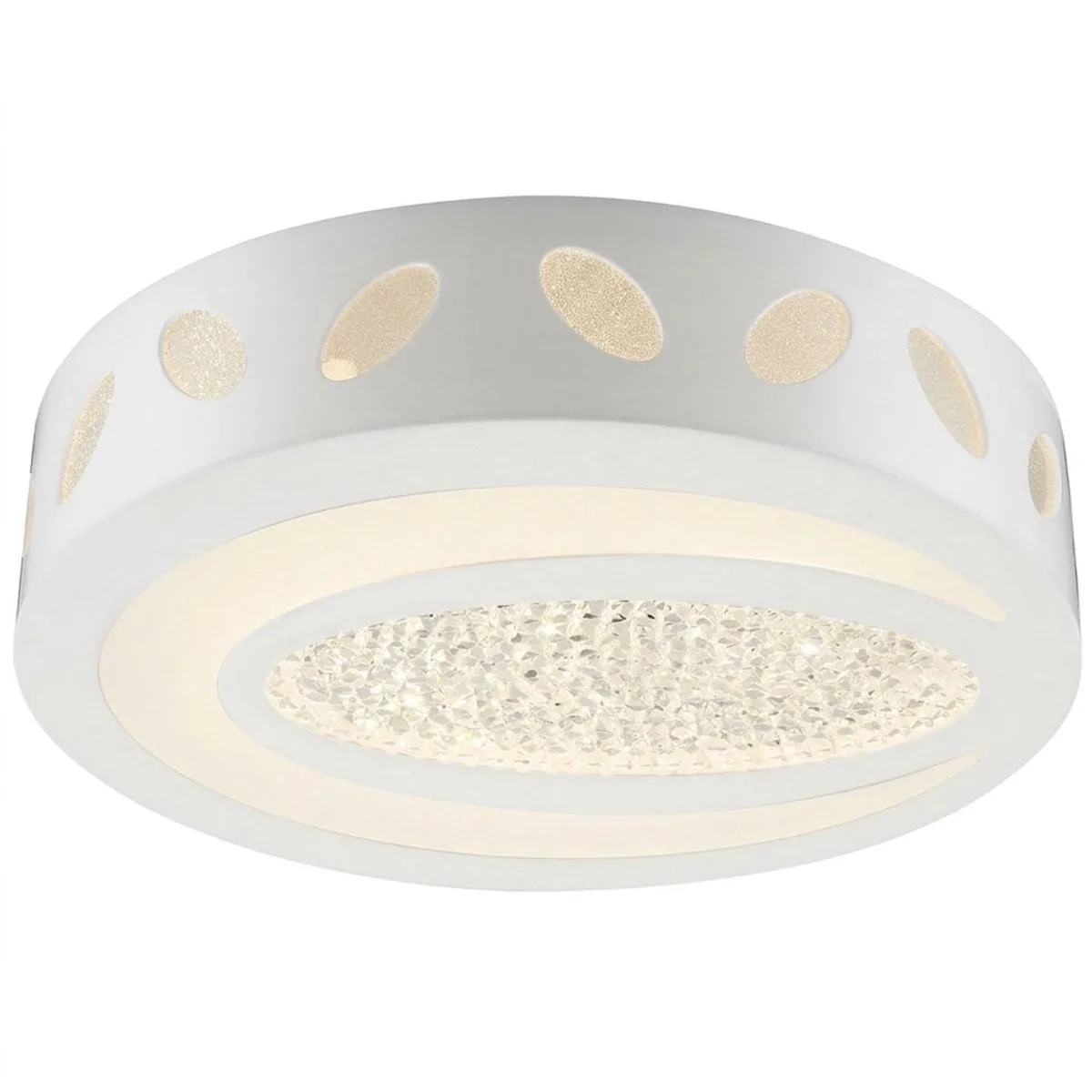 Plafondlamp kristal LED plafondlamp woonkamerlamp slaapkamerlamp, 21W 1250lm 4000K, DxH 40x11 cm från Globo i Vit – produktbild