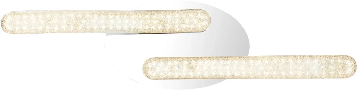 Plafondlamp kristallen woonkamerverlichting LED keukenlamp plafondlamp, metaal acryl, LED 24W 2800Lm warm wit, L 75 cm von Globo in Silber – Produktfoto