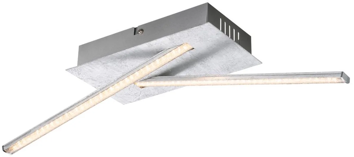 Plafondlamp kristallen woonkamerverlichting metallic plafondlamp modern, LED 12W 840Lm warm wit, L 48 cm de Globo en Argent – photo produit