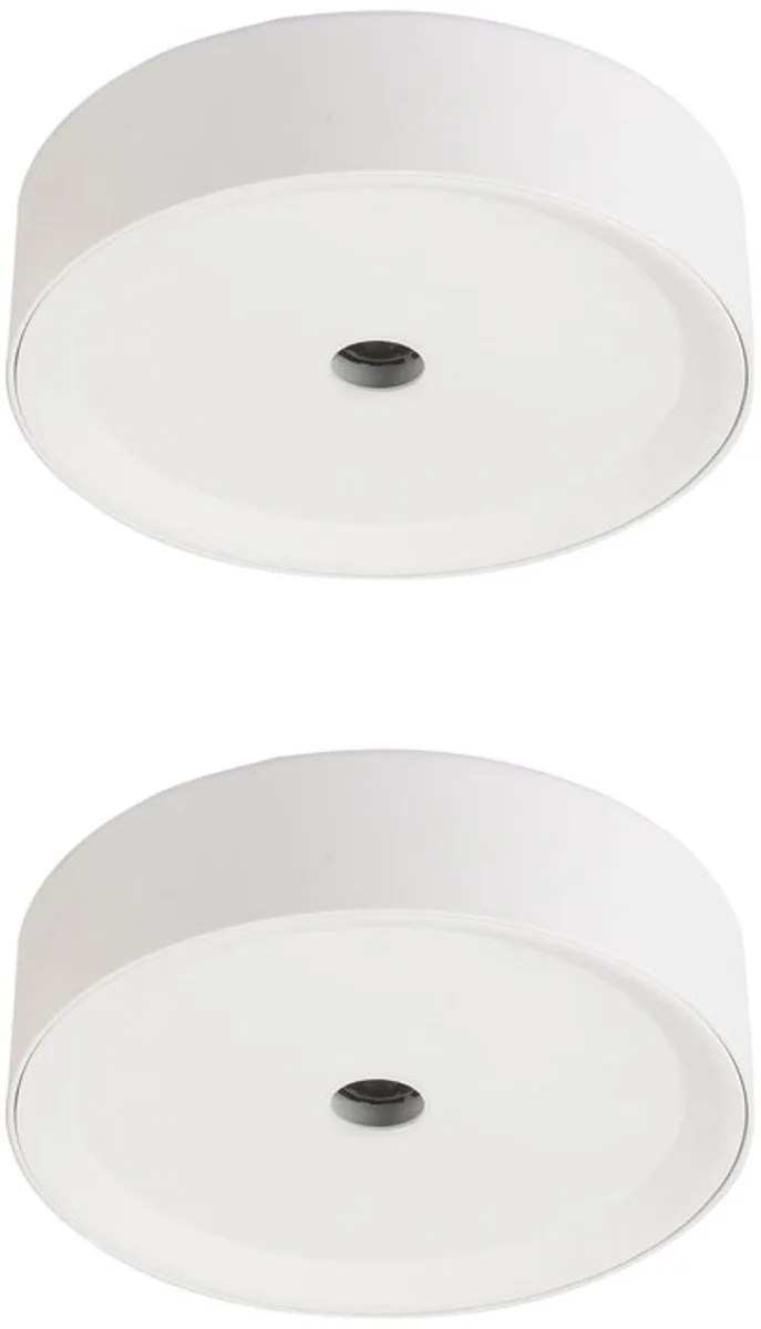 Plafondlamp LED plafondlamp wit keukenlamp hallamp, aluminium, 10W 470lm warm wit, DxH 15 x 4 cm, set van 2 von Globo in Weiß – Produktfoto