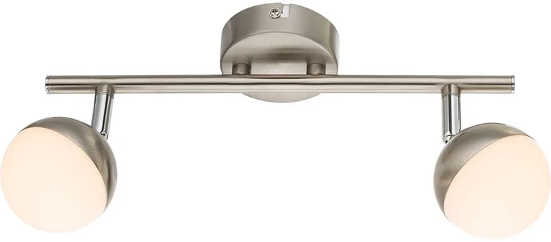 Plafondlamp LED plafondspot Verplaatsbare spots Plafondlampen Binnenverlichting, LED, 4 watt, 260 lumen, warm wit, L 31,5 cm von Globo in Silber – Produktfoto