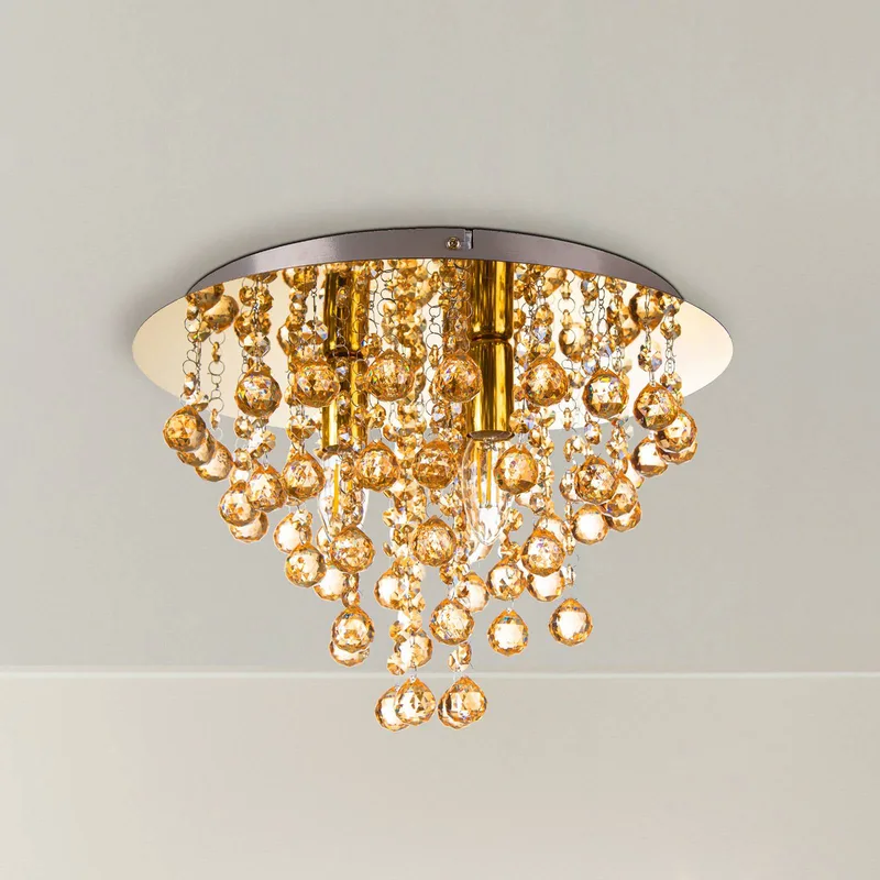 Plafondlamp London, Ø 38 cm, 3-lamps, acrylglas de Globo en Or – photo produit