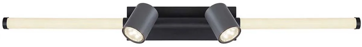 Plafondlamp met zwenkbare spots Spotverlichting zwart Woonkamerlamp, grafiet opaal, 2x GU10, 1x LED 10W 690Lm warm wit, L 80,4 cm von Globo in Grau – Produktfoto