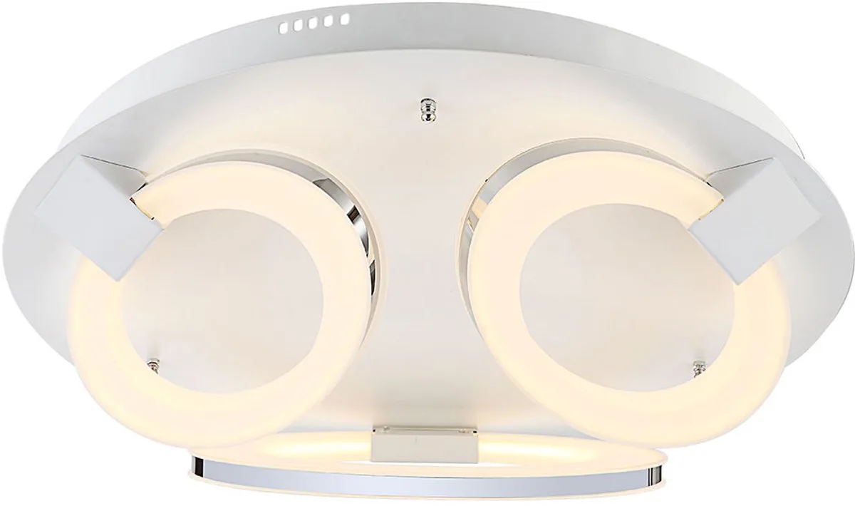 Plafondlamp modern design plafondspot ringen plafondlamp ovaal, 3x LED 18,2 watt 1420 lumen warm 57cm de Globo en Blanc – photo produit