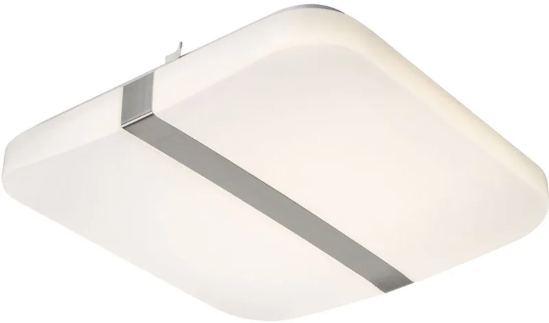 Plafondlamp opaal LED woonkamerlamp plafondlamp keukenlamp hallamp, 28 watt 1000 lumen 3000 Kelvin, LxBxH 33,5x33,5x6,7 cm de Globo en Blanc – photo produit