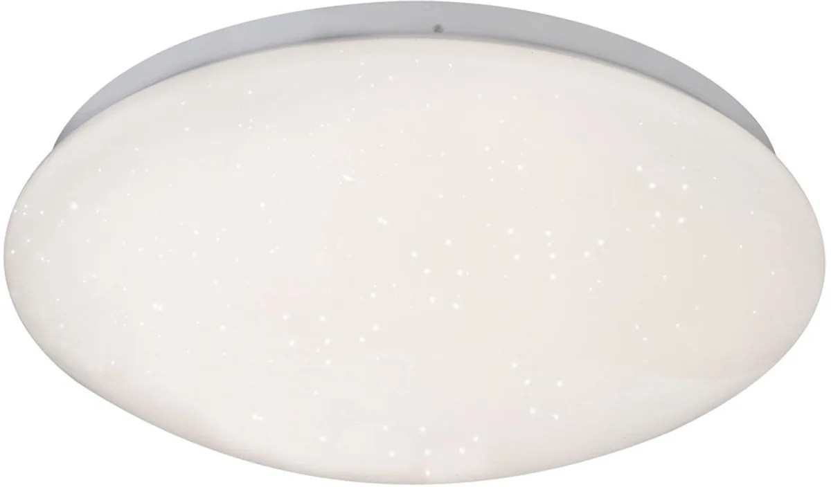 Plafondlamp plafondlamp eetkamerlamp keukenlamp woonkamerlamp, stereffect, metaal rond, 1x LED 12W 750Lm warm DxH 29x9cm von Globo in Weiß – Produktfoto