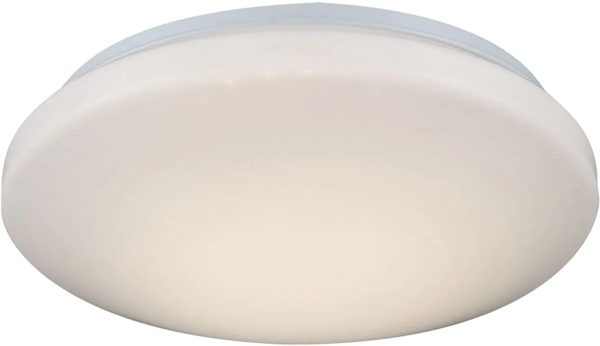 Plafondlamp Slaapkamerlamp Keukenlamp Woonkamer, metaal rond modern, 1x LED 12W 960Lm 3000K, DxH 26x8,5 cm de Globo en Blanc – photo produit