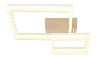 Plafondlamp Slaapkamerlamp LED eetkamerlamp zandkleurig, metaal kunststof, 1800lm 24W 3000K, LxBxH 62,5x46,5x12,3 cm de Globo en Zand – photo produit 3 sur 3