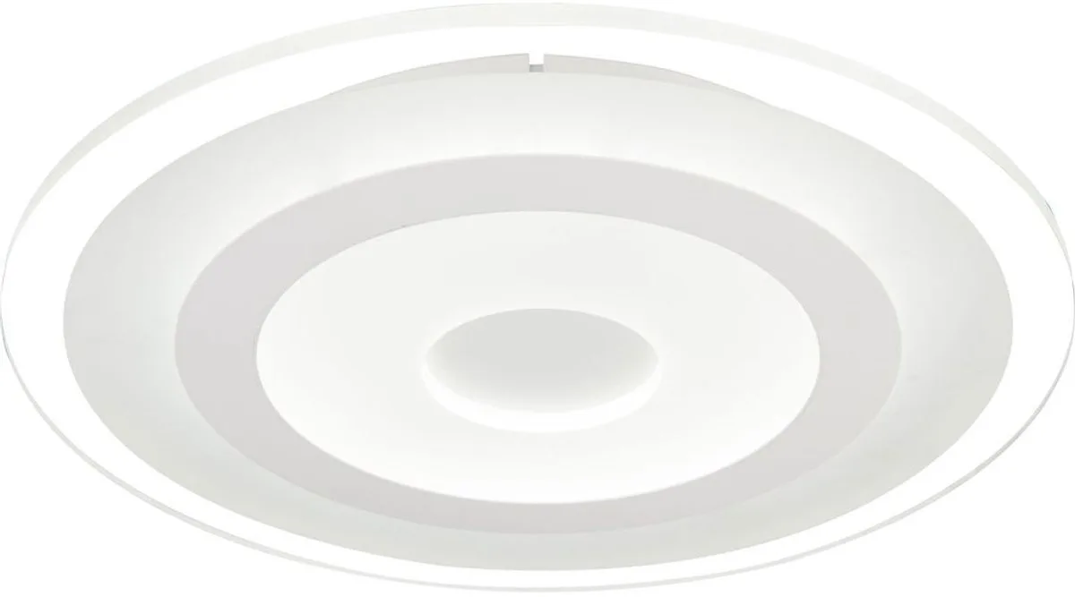 Plafondlamp slaapkamerlamp modern plafondlamp LED CCT, metaal acryl, 1x LED 36W 2190lm 3000,4000,6000K, DxH 40x4,5 cm de Globo en Blanc – photo produit