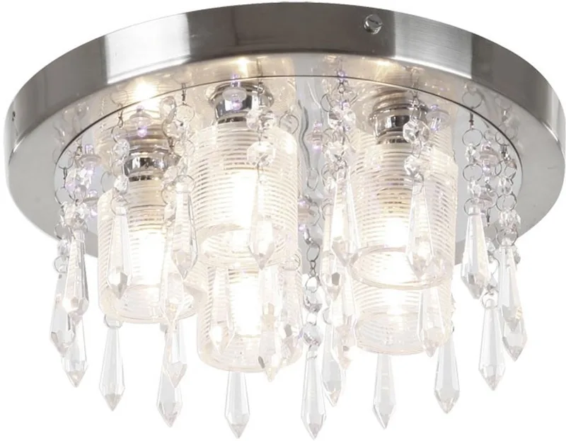Plafondlamp stappenschakelaar afstandsbediening lampenspectrum van Globo in Zilver – productfoto