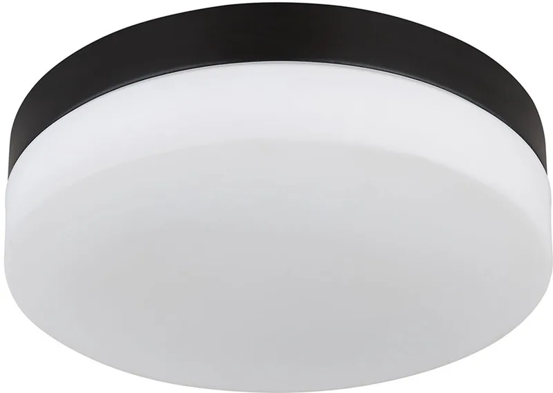 Plafondlamp tuinlamp buitenlamp plafondlamp badkamerlamp, aluminium glas opaal 2 vlammen, spatwaterdicht, H 6,5 cm van Globo in Zwart – productfoto