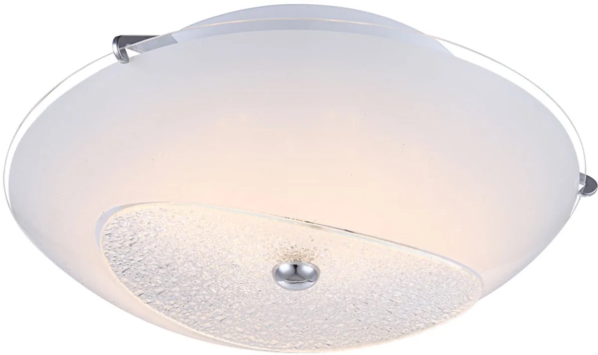 Plafondlamp woonkamer kristallen plafondlamp hallamp, chroom glas, 1x LED 12W 960Lm neutraal DxH 30x9,5 cm von Globo in Weiß – Produktfoto