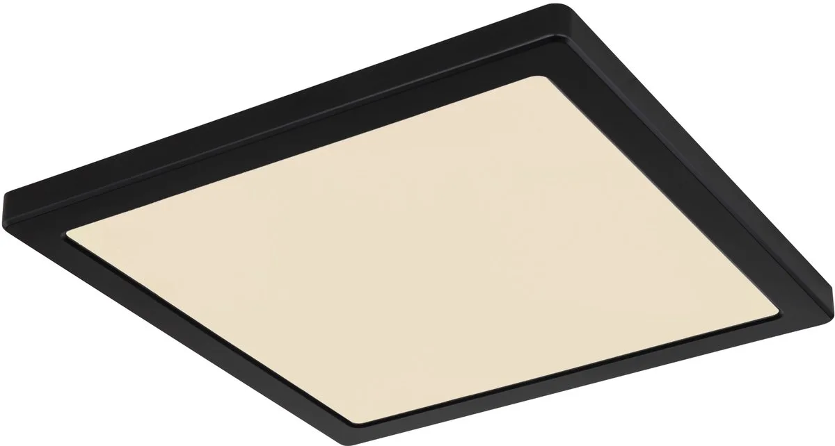 Plafondlamp woonkamer plafondpaneel, vierkante plafondlamp, modern, opaal, 1x LED 24W 2000lm 3000K-6500K, LxBxH 29,1x29,1x1,7 cm de Globo en Noir – photo produit