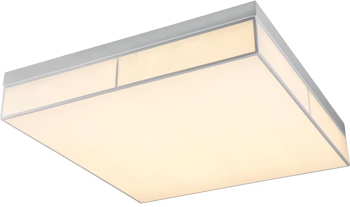 Plafondlamp Woonkamerlamp Eetkamerlamp Ganglamp, dimbaar, metaal wit, LED 36W 2200Lm warm wit, LxBxH 60x60x12cm de Globo en Blanc – photo produit