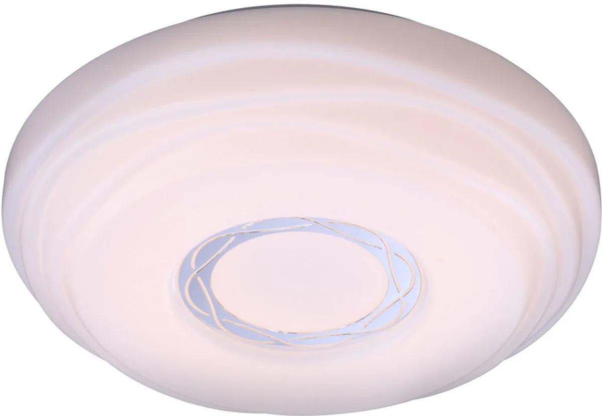 Plafondlamp woonkamerlamp eetkamerlamp keukenlamp slaapkamerlamp, metaal acryl wit, LED 15W 1240 lumen 3000K warm wit, D 34 cm von Globo in Weiß – Produktfoto