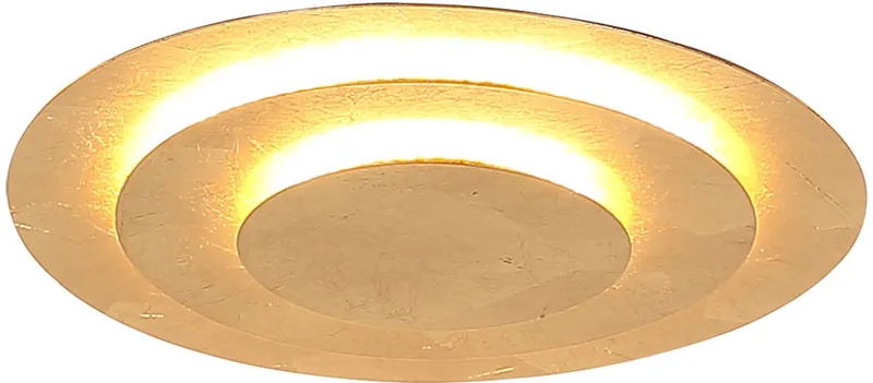 Plafondlamp Woonkamerlamp Slaapkamerlamp Ganglamp, metaal goudkleurig, 1x LED 2400Lm 3000K warm wit, D 49 cm von Globo in Gold – Produktfoto
