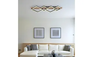 plafonniere - Beatrix - zwart - metaal - LED - 67294D3 de Globo en Naturel – photo produit 3 sur 3
