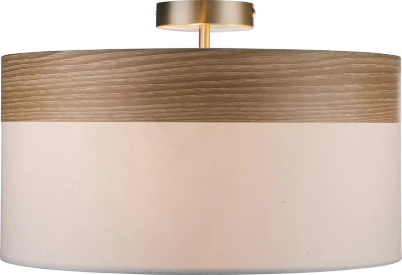Deckenlampe Libba mit Dekor in Holzoptik von Globo in Beige – Produktfoto