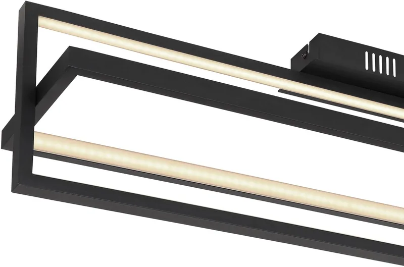 plafonniere - Flips - metaal - LED - 67195D från Globo i Svart – produktbild 1 av 3