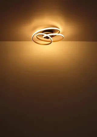 Plafonniere - GLYXAR - metaal - Ø 50cm - LED - 67183-40G de Globo en Bronze – photo produit 1 sur 3