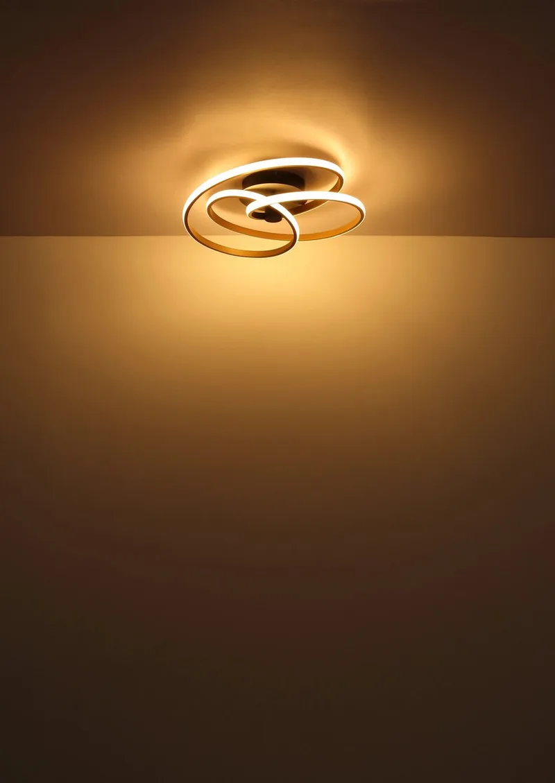 Plafonniere - GLYXAR - metaal - Ø 50cm - LED - 67183-40G de Globo en Bronze – photo produit 1 sur 3