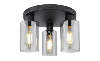 plafonniere - Hadera - glas smoke glas - Ø 34cm - E27 - 15465-3D by Globo in Black – product photo 2 of 2
