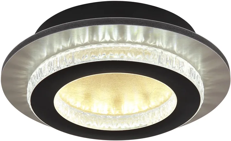 Plafonniere - JAYDEN - metaal - Ø 20cm - LED - 48042-12G de Globo en Noir – photo produit
