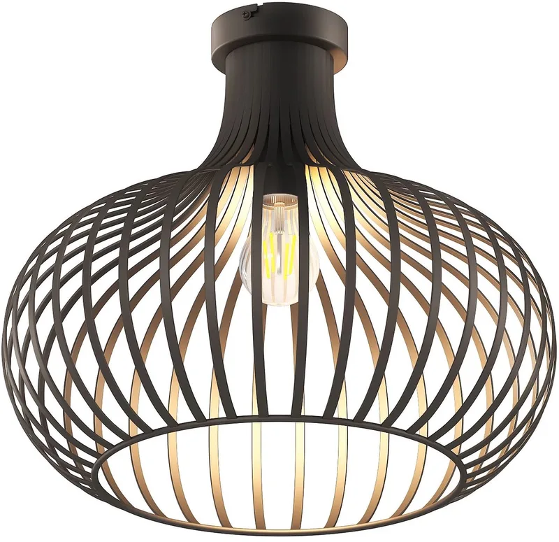 Plafonniere - MATEO - metaal - Ø 40cm - E27 - 63370111X de Globo en Marron – photo produit