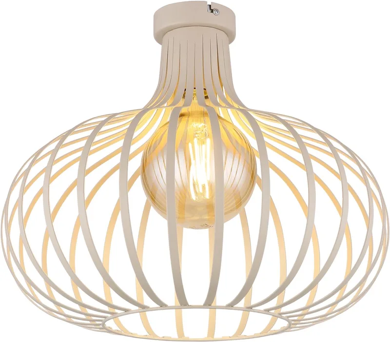Plafonniere - MATEO - metaal - Ø 40cm - E27 - 63370119 by Globo in Cream – product photo