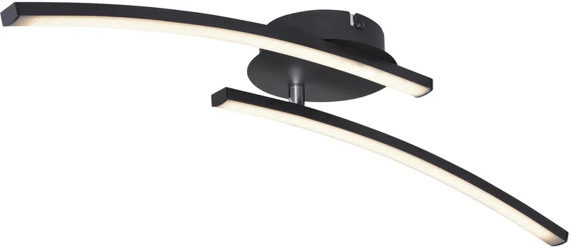 Plafonniere - TANSY I - metaal - LED - 67129-12 van Globo in Zwart – productfoto