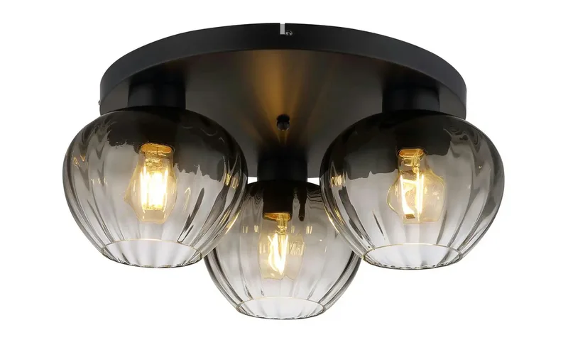 Plafonniere - TOY - glas - Ø 45cm - E27 - 60130308 de Globo en Noir – photo produit 3 sur 3